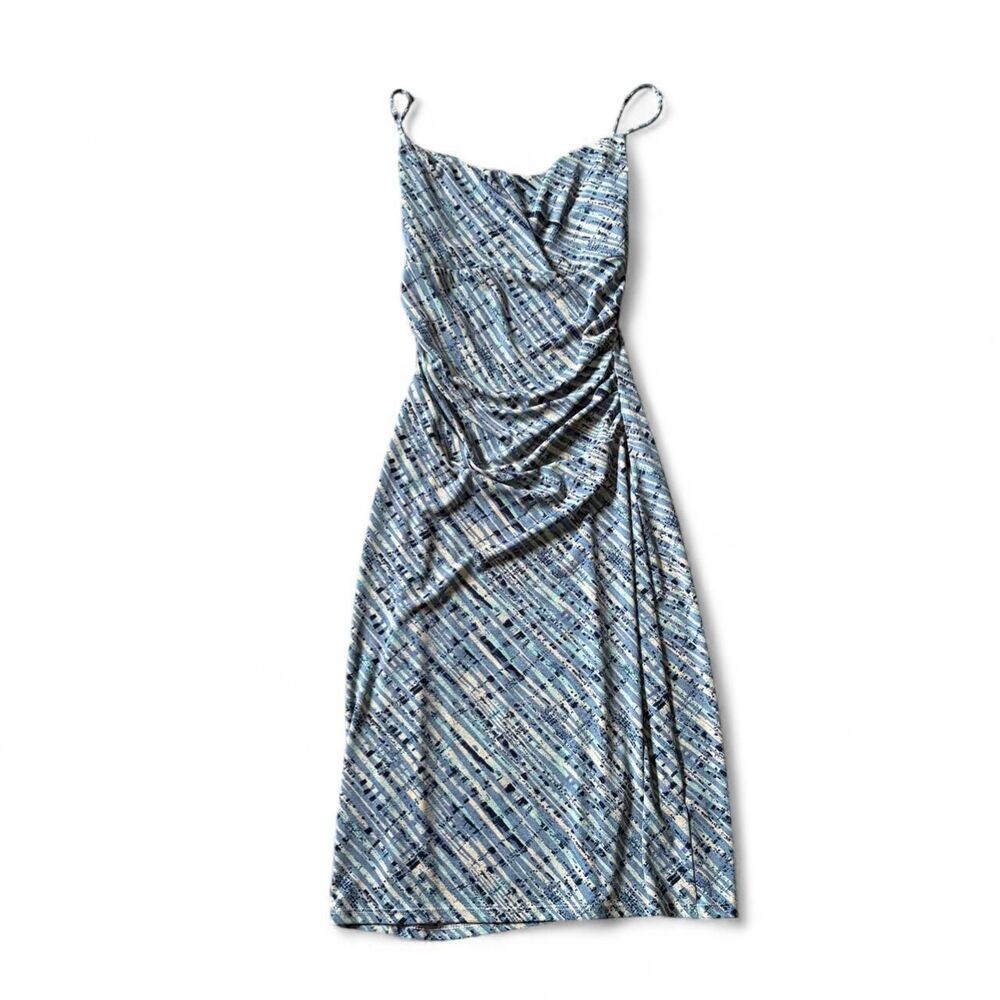 Arden-b Women's multi Dress blue and white dress with adjustable straps Size S